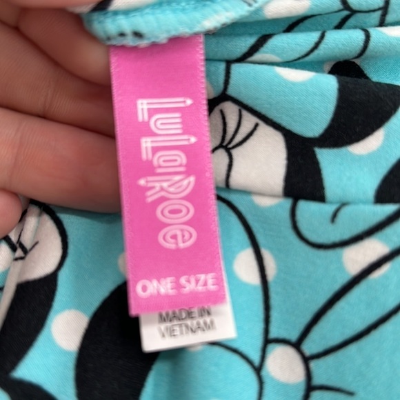 Lularoe teal Minnie Mouse Disney leggings size One size - Picture 4 of 6